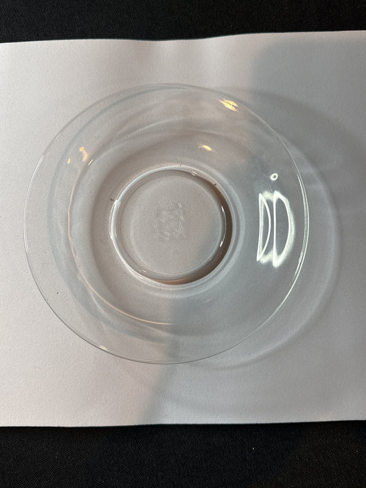 1960s Schott Mainz Clear Glass Saucer 5 5/8" Wide