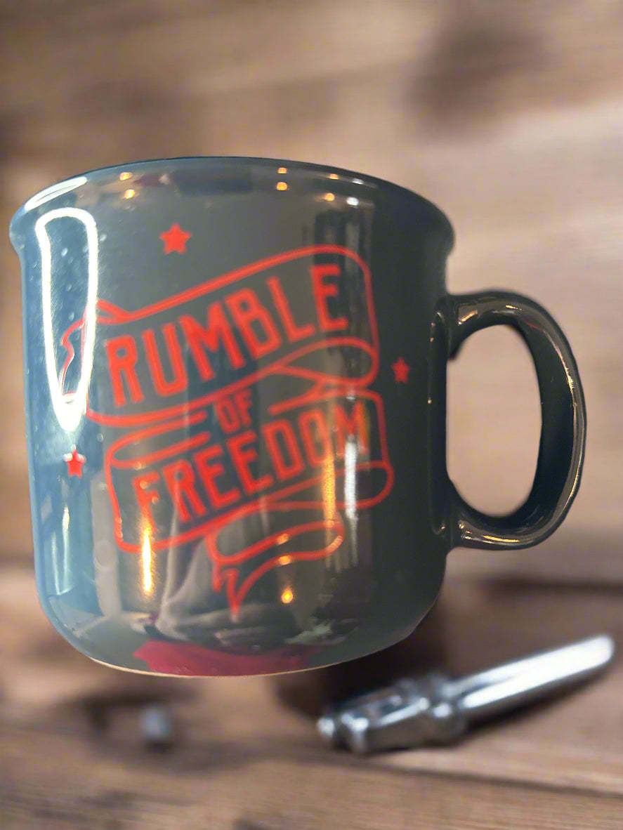 Angelstar Guardian Eagle Rumble Of Freedom Motorcycle Biker Coffee Mug Cup 3.5" Tall