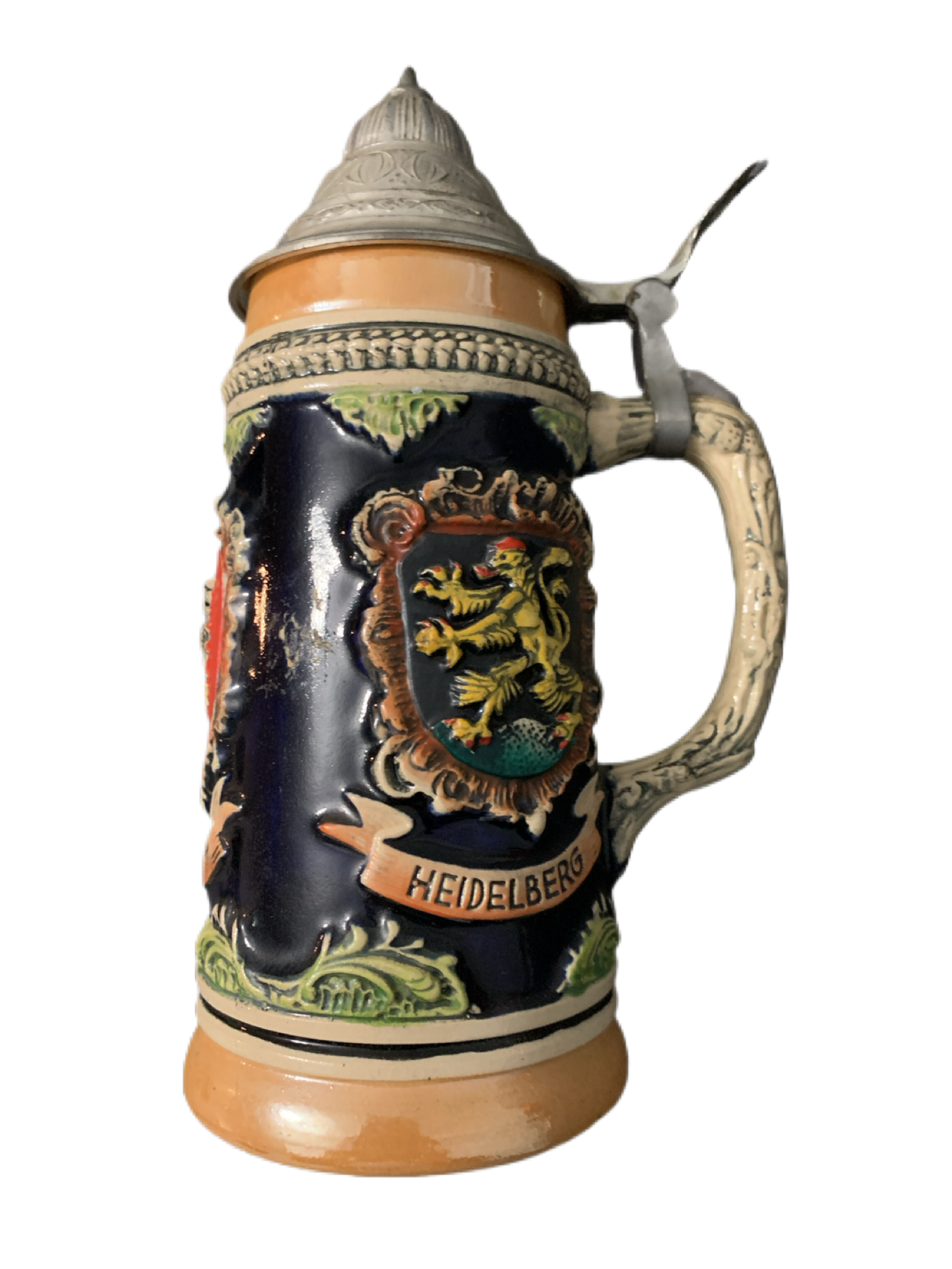 West Germany Heidelberg Frankfurt Wiesbaden DBGM Vintage Lidded Beer Stein