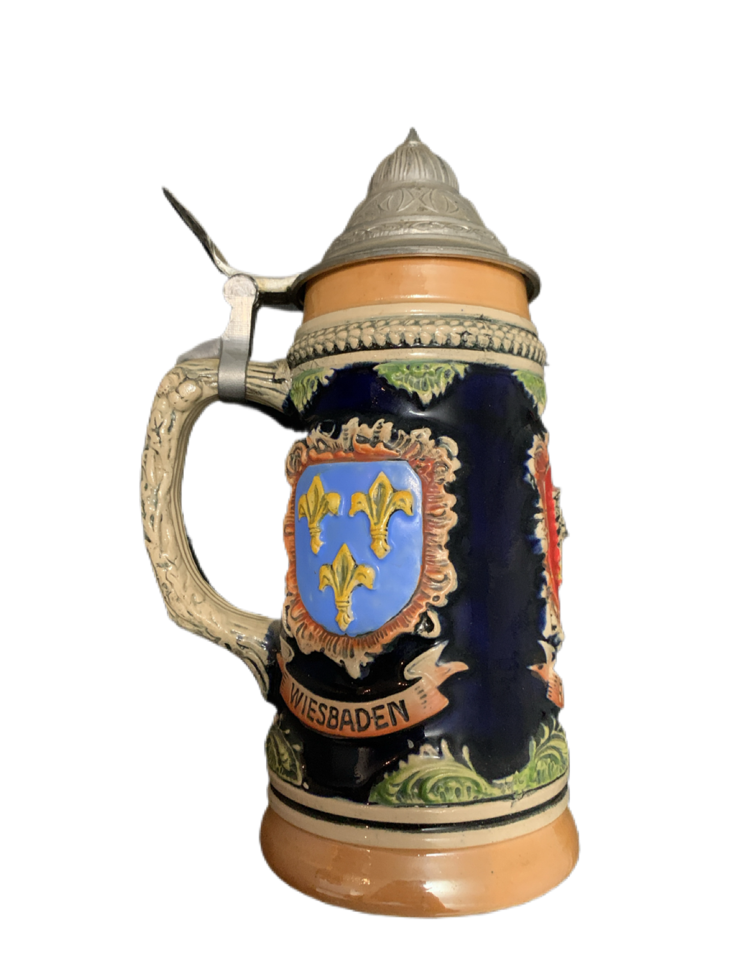 West Germany Heidelberg Frankfurt Wiesbaden DBGM Vintage Lidded Beer Stein