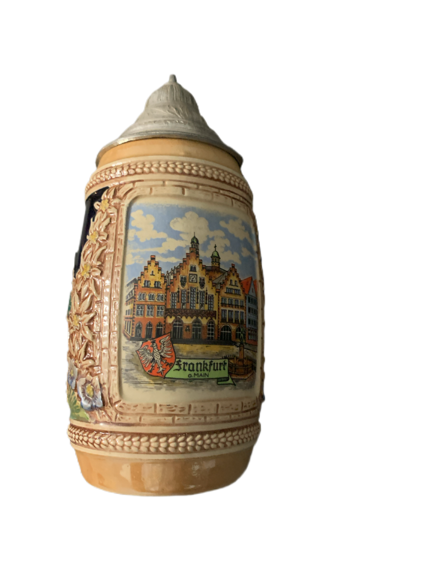 Vintage West Germany Beer Stein with Frankfurt on Front