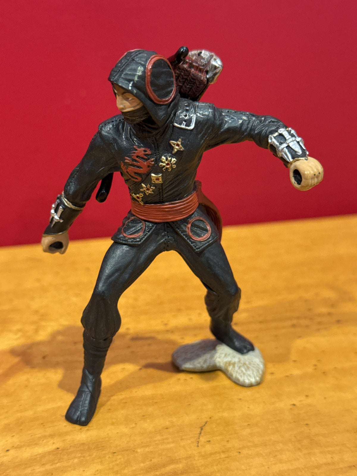 Schleich New Heroes Mysterious Black Ninja Action Figure Limited Collection Collectible 4" Tall