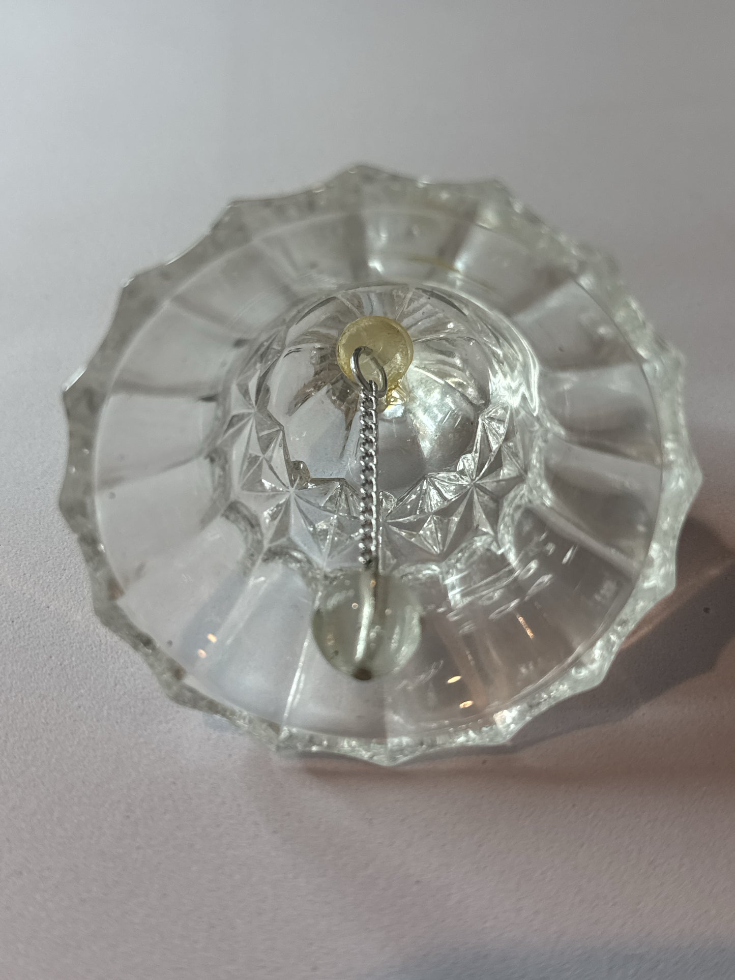 The Byrdes Collection 3.75" Tall Bird Bell Rings Clear and Loud. Clear Glass
