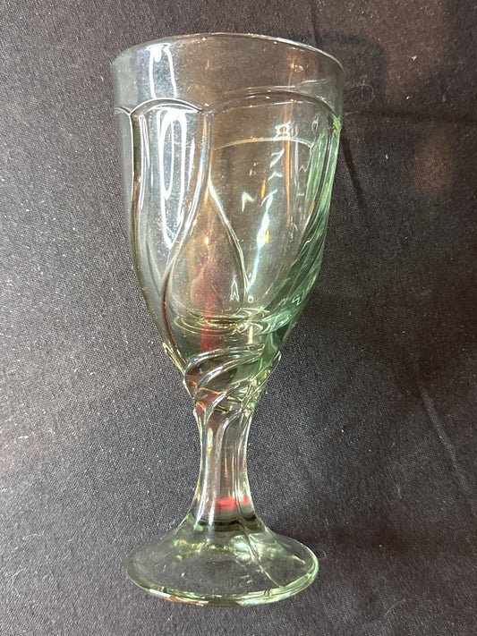 Noritake Sweet Swirl - Light Green 7 3/8" Tall Glass Water Goblet