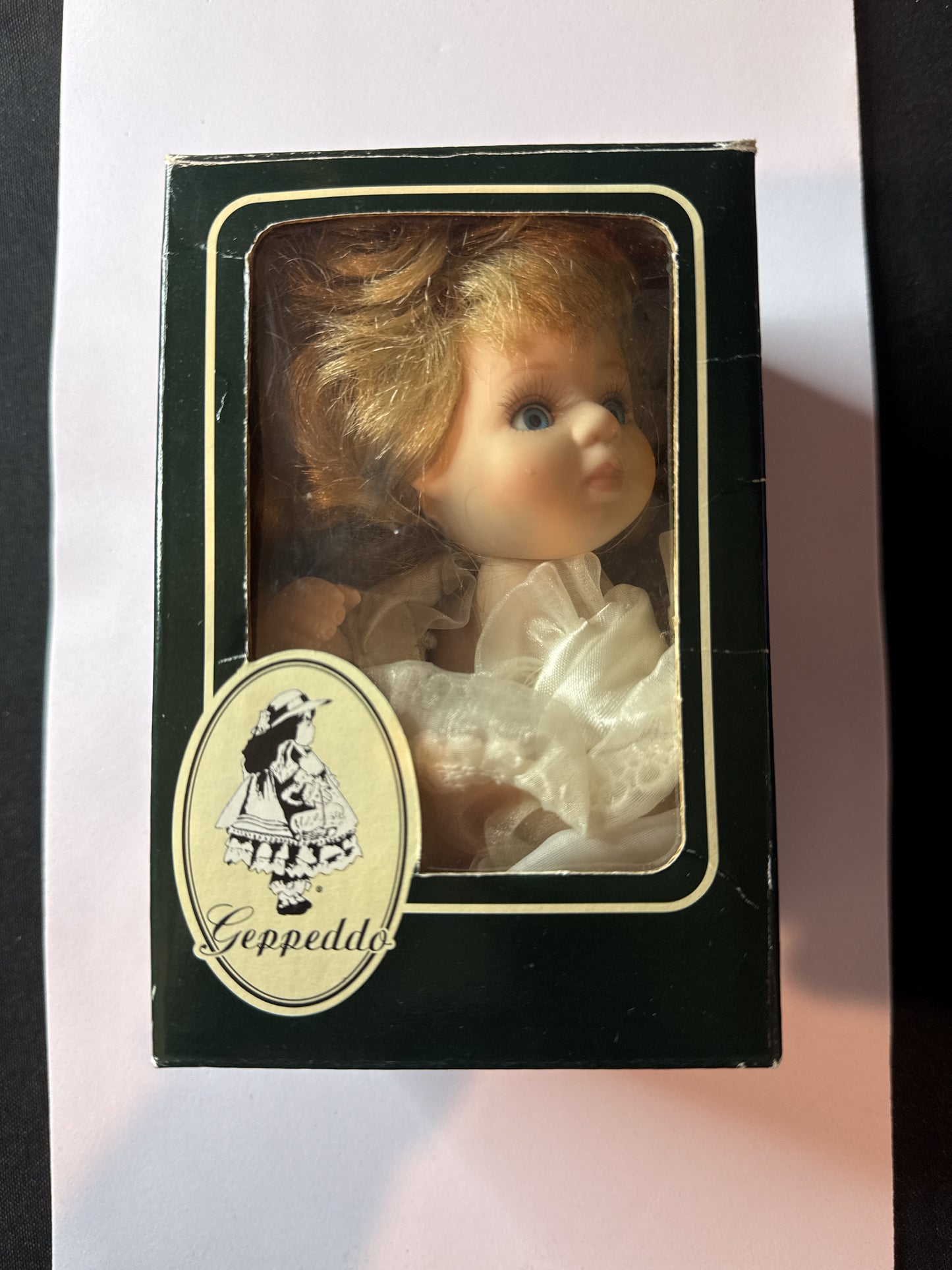 Geppeddo Angel Doll #08B263 New in Box Porcelain Sits Approx. 6" Tall