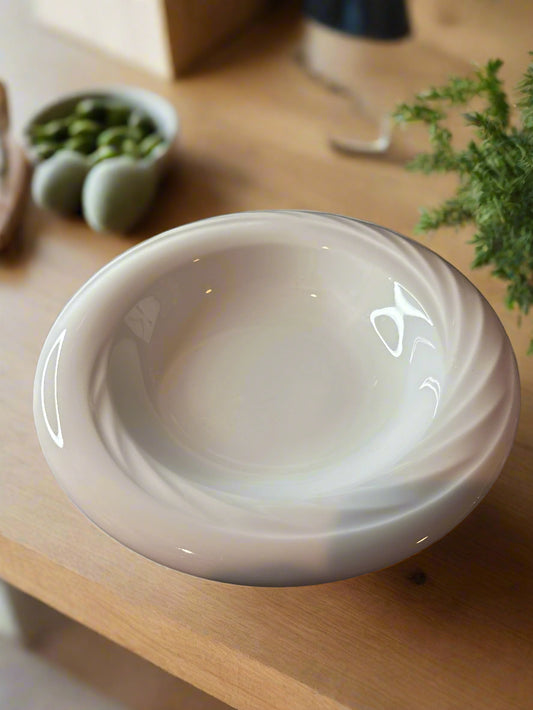 Sango Elite Collection Monte Carlo White #1004 Rim Soup Bowl 9 3/8" Wide White