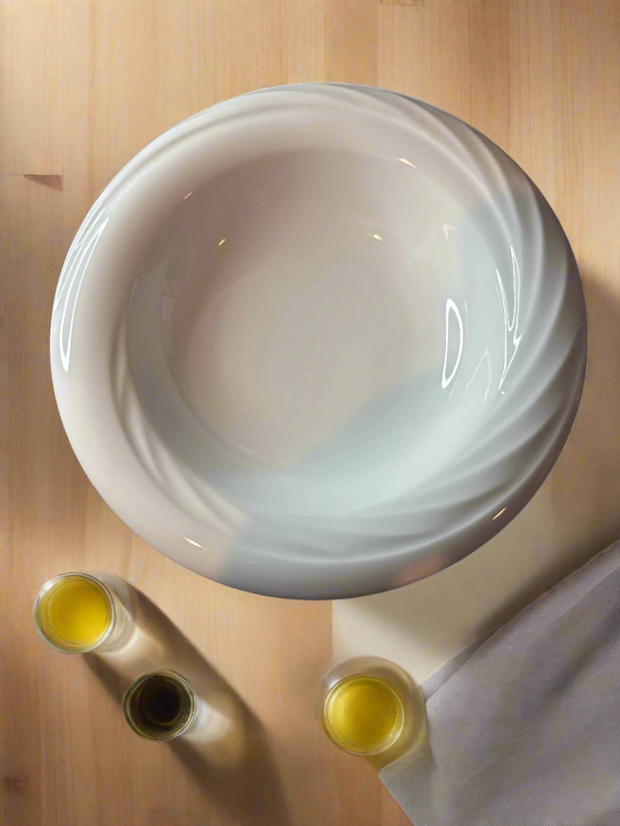 Sango Elite Collection Monte Carlo White #1004 Rim Soup Bowl 9 3/8" Wide White