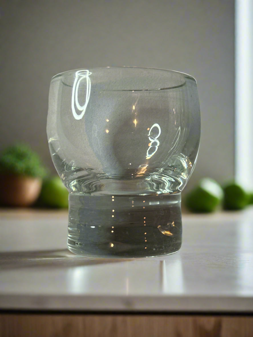 Schnaps Shot Glass Clear Glass Weighted Bottom 2.25" Tall