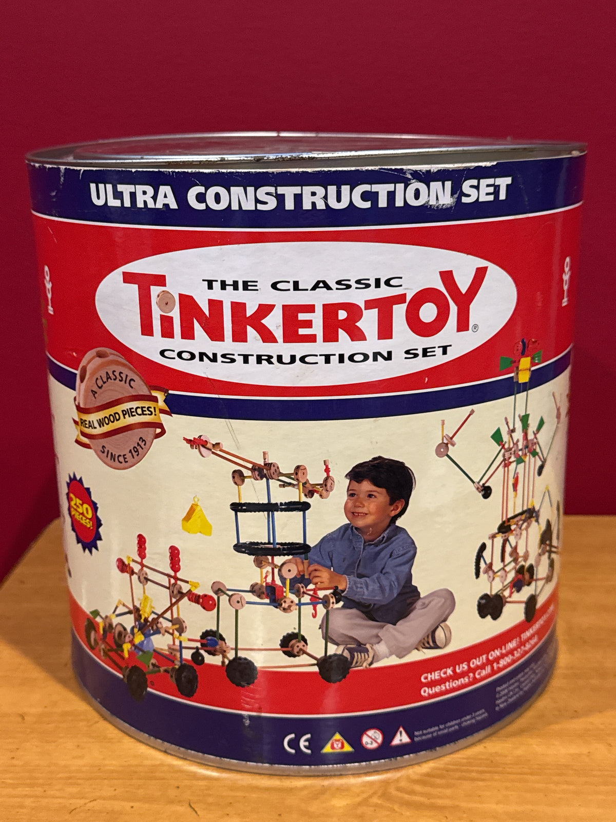 Classic Tinkertoy Ultra Construction Set with Original Storage Can