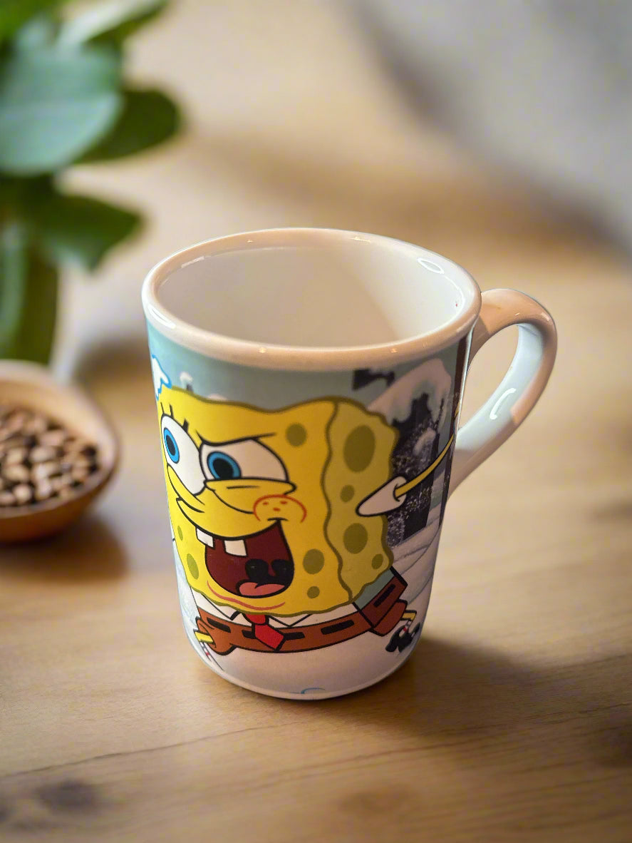 Viacom Nickelodeon Spongebob Squarepants & Patrick Winter Scene Coffee Cup Mug 4" Tall
