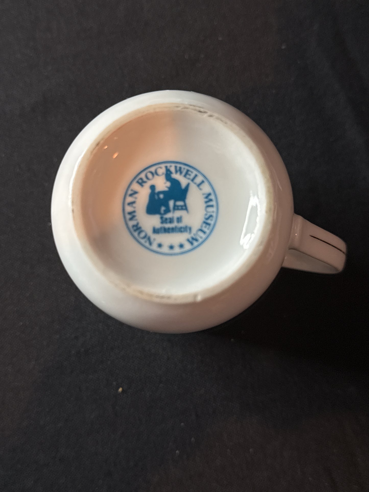Norman Rockwell The Toymaker Rockwell Museum 1982 Coffee Mug Cup 4.25" Tall