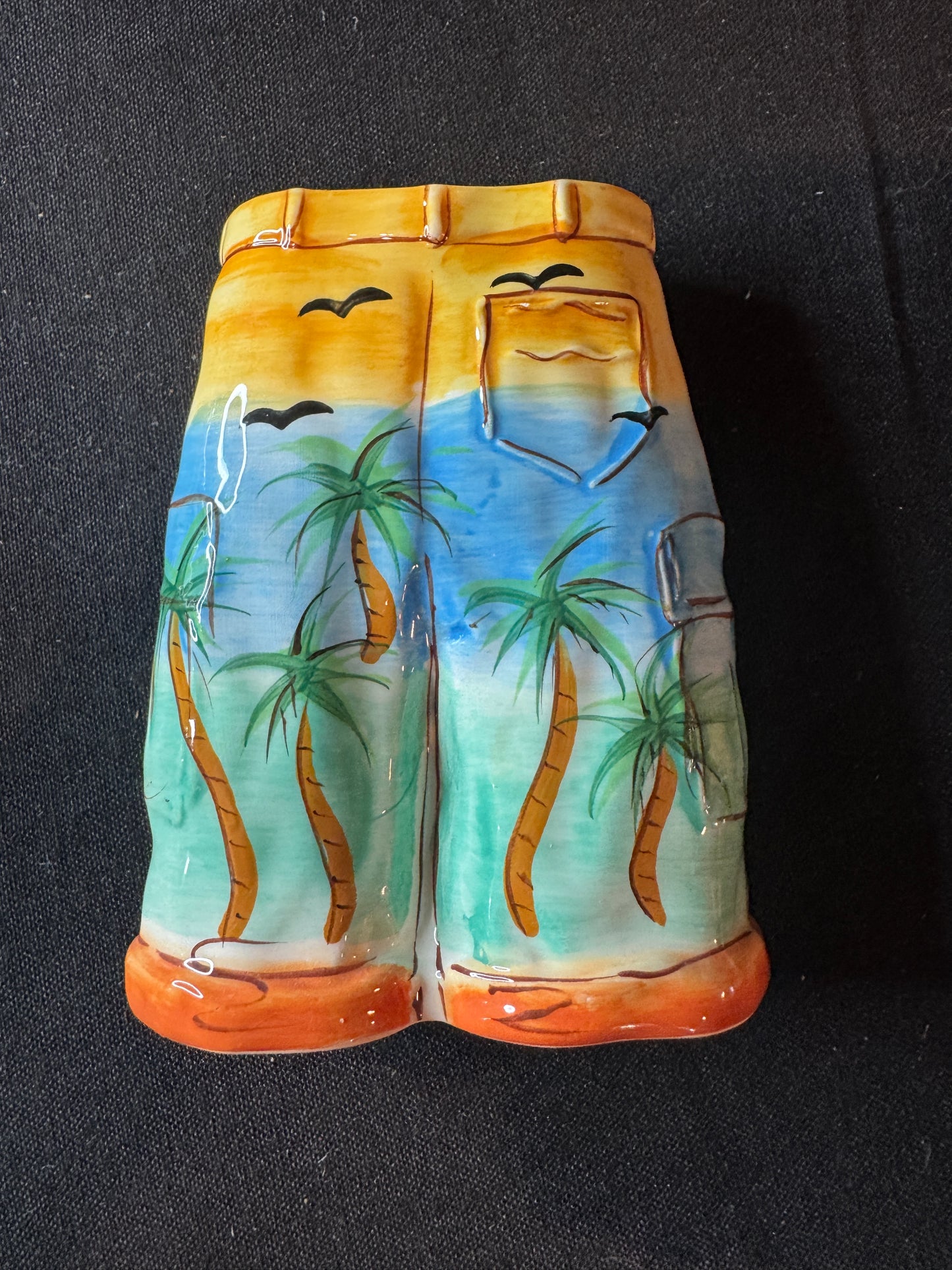 Clay Art Hawaiian Shirt & Swimming Shorts Salt and Pepper Shakers 4.5" Tall