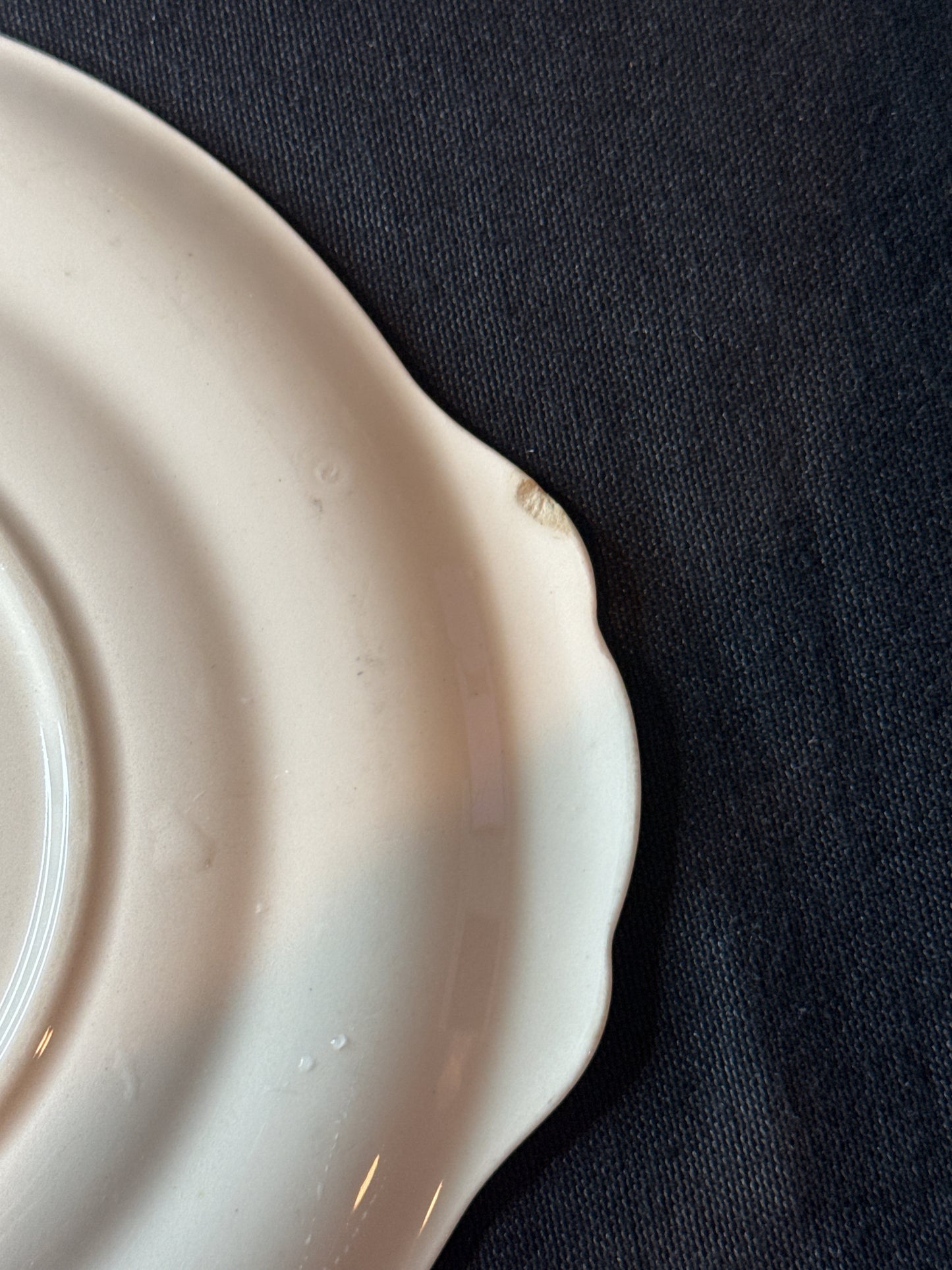 Sebring Pottery Chantilly China Set of 3 Relish/Gravy Underplates Serving Dishes 8 1/8" Wide