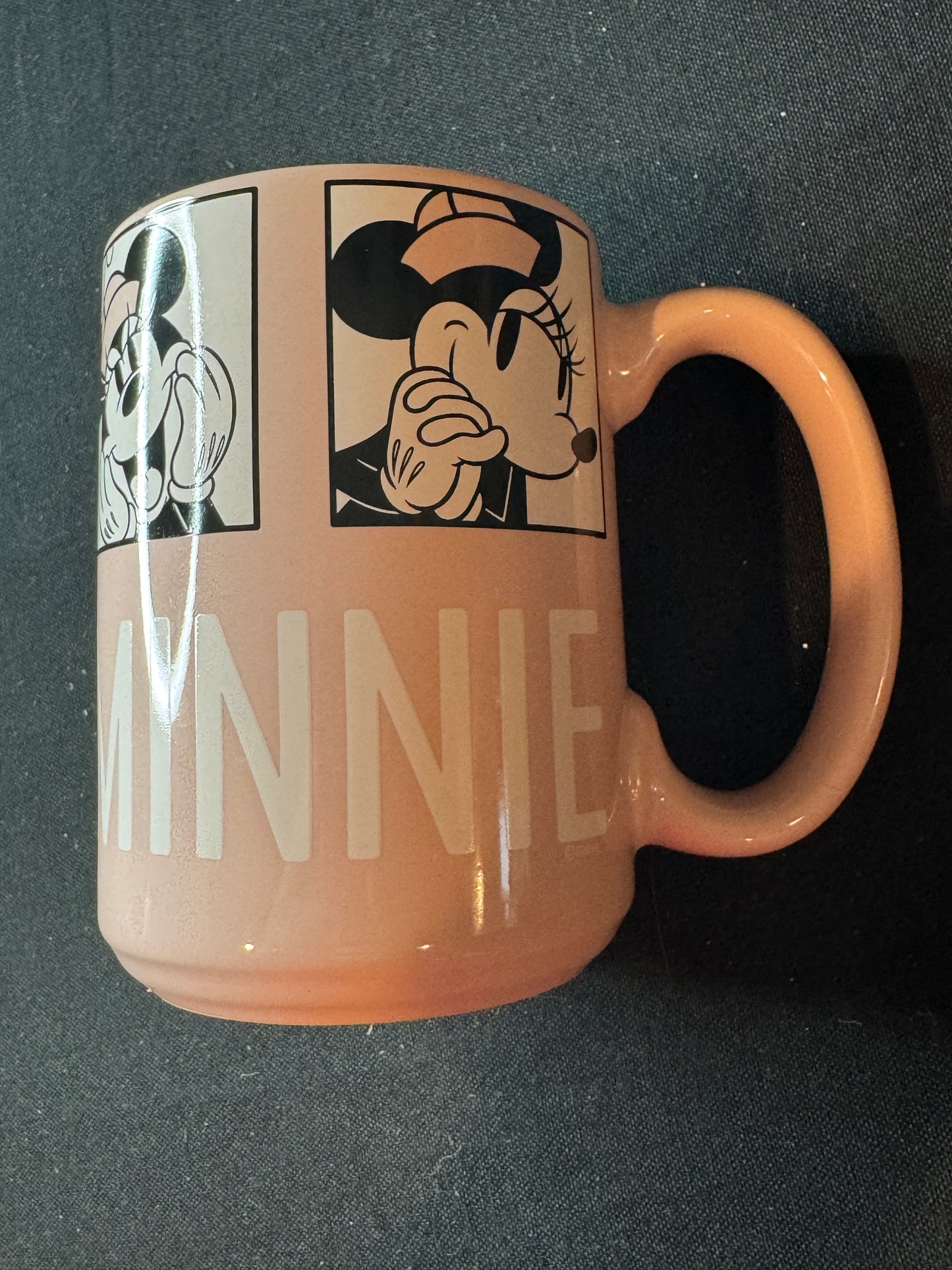 Disney Minnie Mouse 15oz Pink Black & White Ceramic Mug by Zac Designs 4.75" Tall