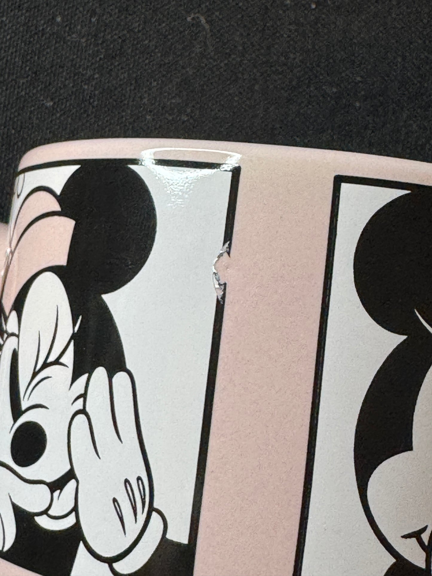 Disney Minnie Mouse 15oz Pink Black & White Ceramic Mug by Zac Designs 4.75" Tall