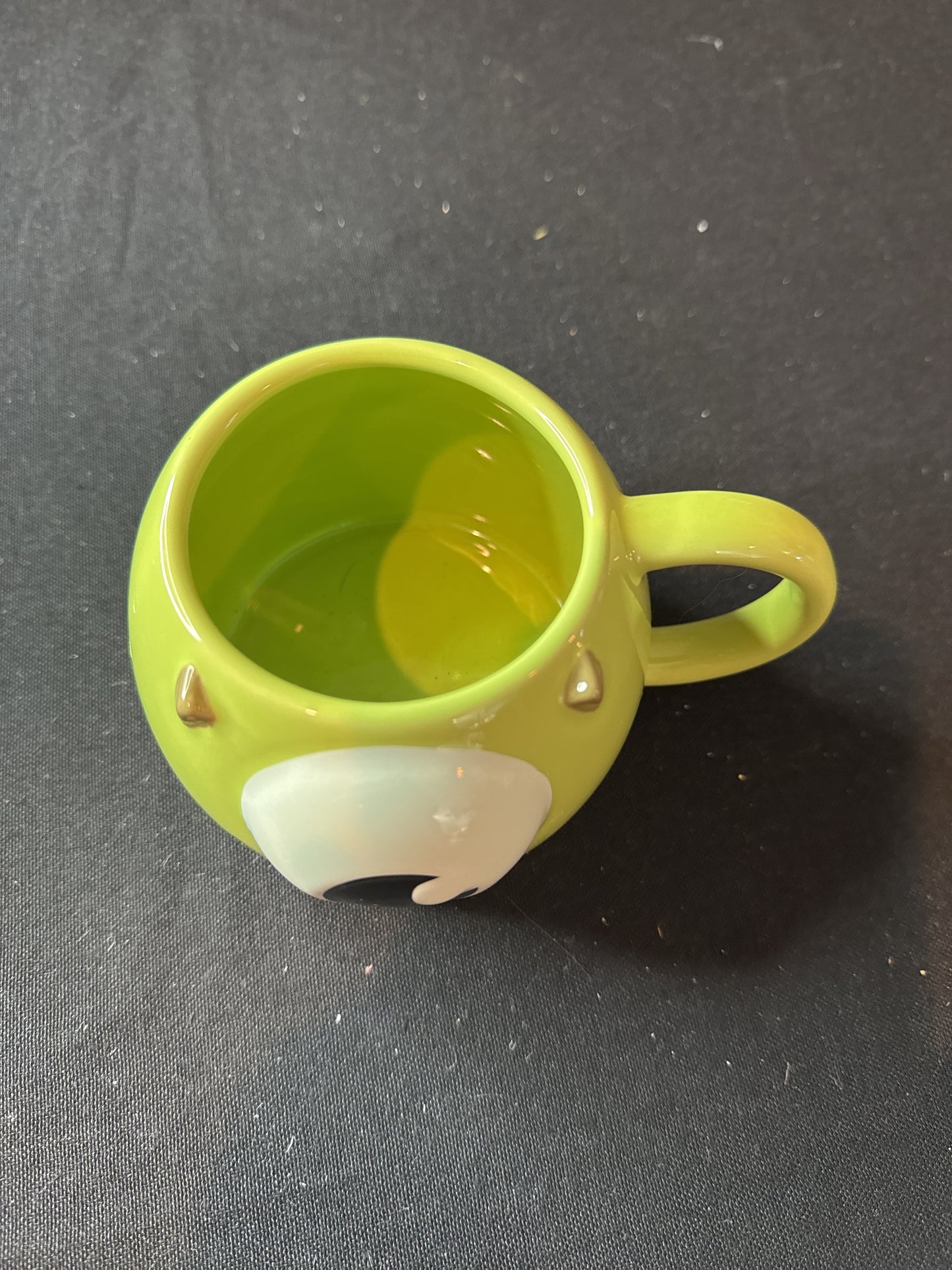 Pixar Monsters Inc. Mike Wazowski 3D Green Ceramic Mug Cup 12oz Disney Store 3.25" Tall