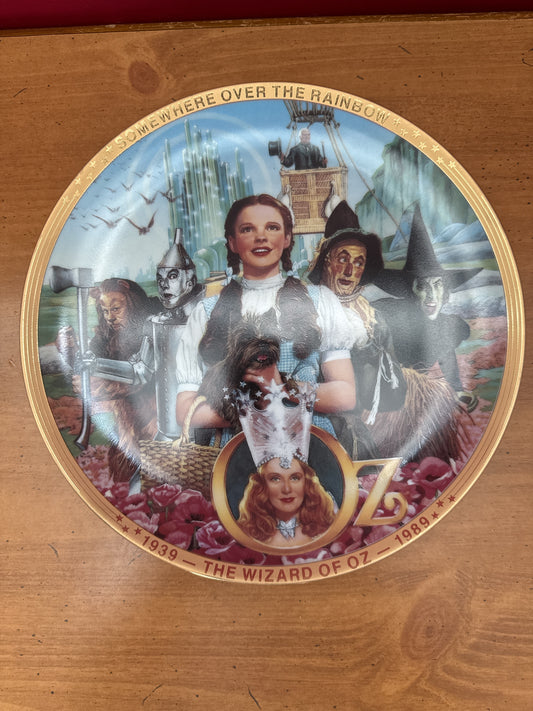 The Wizard of Oz “Fifty Years of Oz” 50th Anniversary Collector Plate with Certificate 9.5"