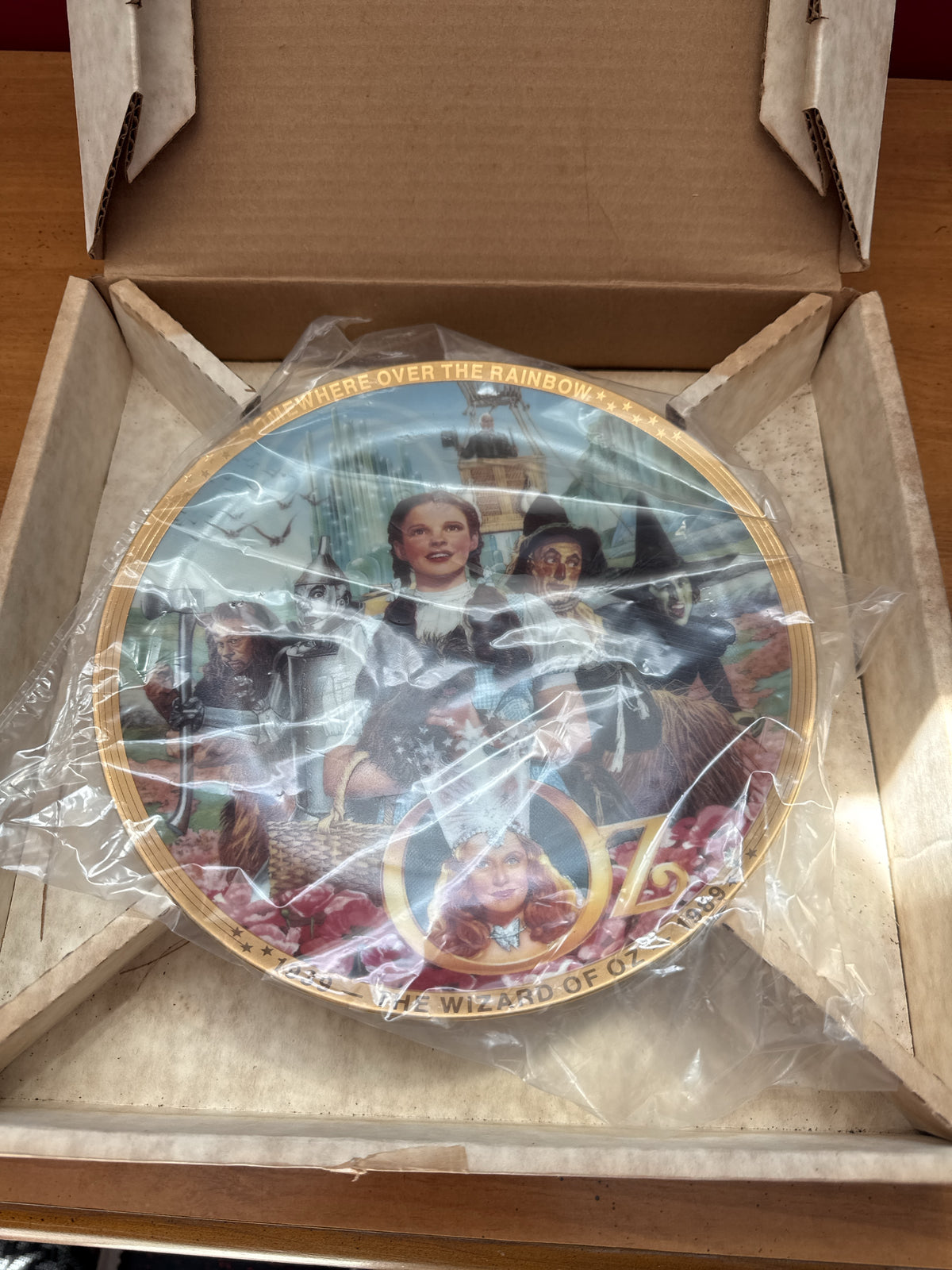 The Wizard of Oz “Fifty Years of Oz” 50th Anniversary Collector Plate with Certificate 9.5"