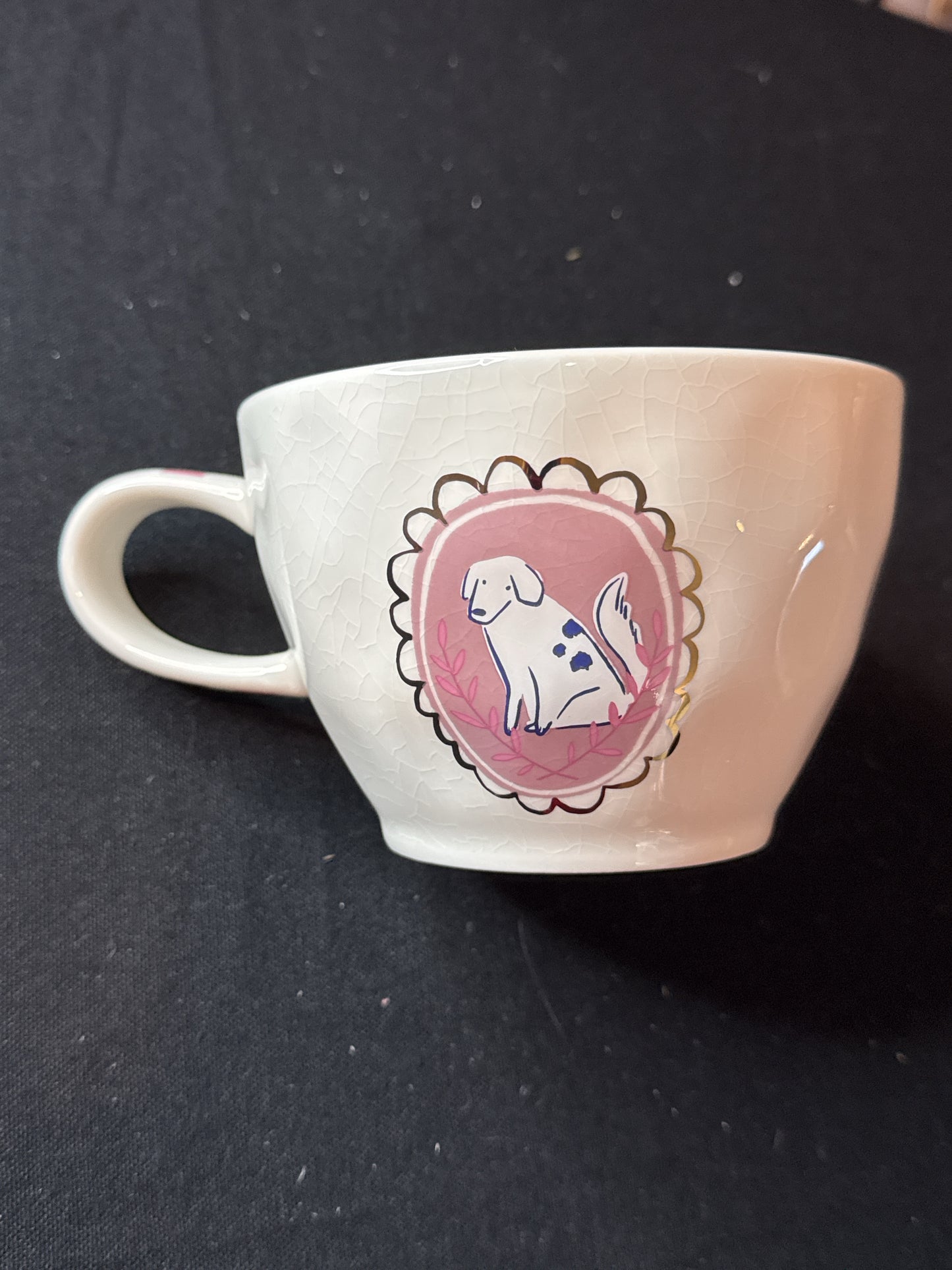 Threshold "Dog Mom" Cartoon Dog Coffee Mug Cup 3.25" Tall 4 7/8" Wide 16oz