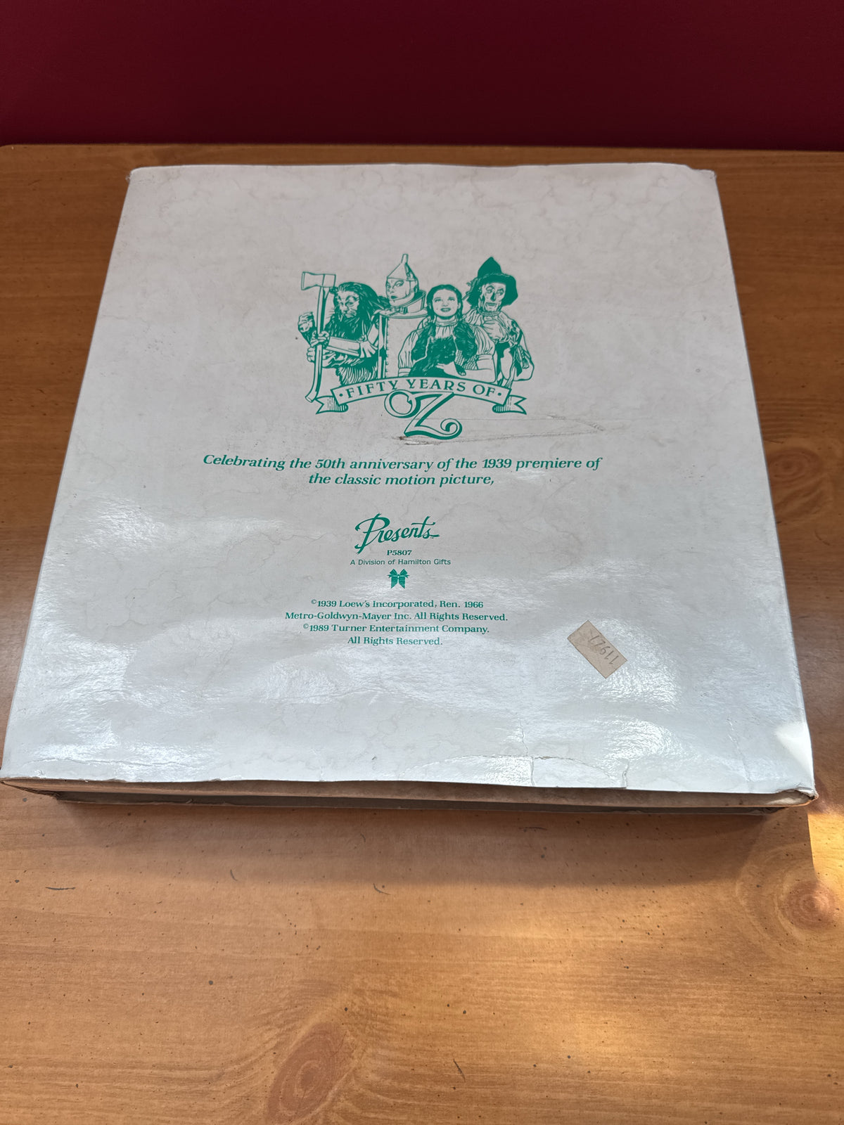 The Wizard of Oz “Fifty Years of Oz” 50th Anniversary Collector Plate with Certificate 9.5"