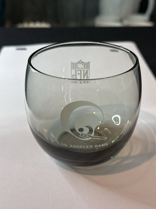 NFL Los Angeles Rams Logo Vintage Smoked Glass Tumbler 3.25" Tall