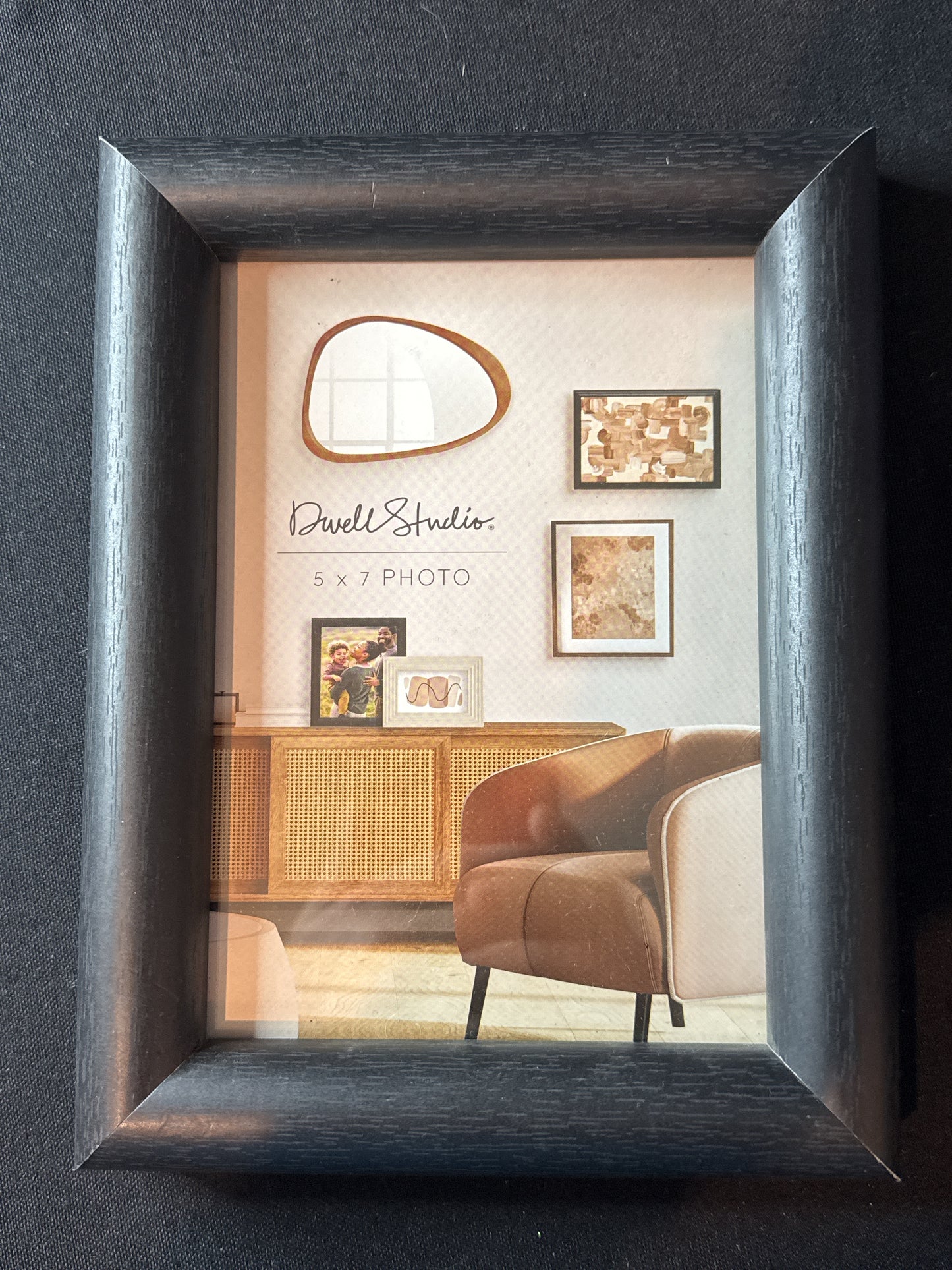 Dwell Studio Black Wooden Picture Frame 5 x 7 Hanging or Desk Mount New