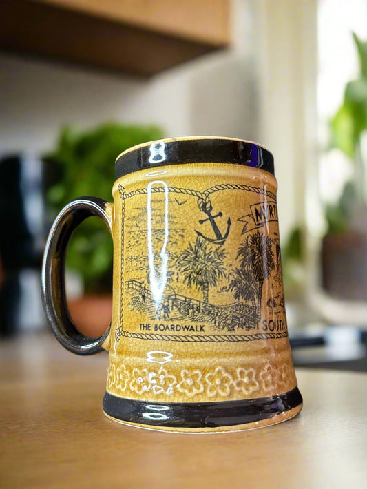 Vintage Myrtle Beach South Carolina Coffee Mug Cup 4 1/8" Tall Made in Japan