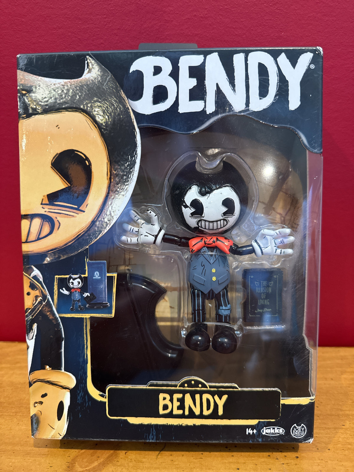 AKKS Pacific Bendy Collectible Figure with Book, Backdrop & Stand New in Box 4" Tall