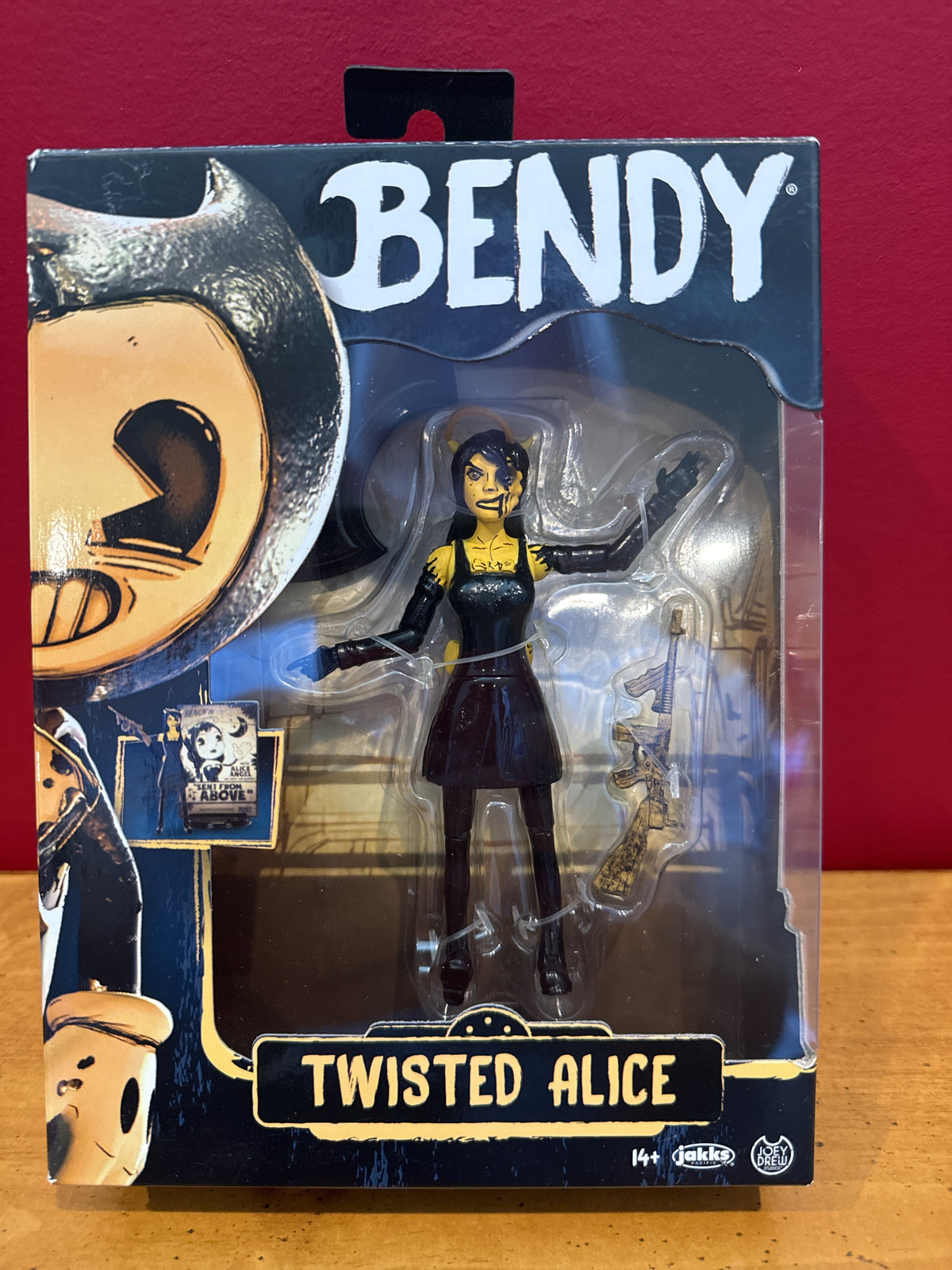 AKKS Pacific Bendy Twisted Alice Collectible Figure with Backdrop & Stand. New in box 5" Tall