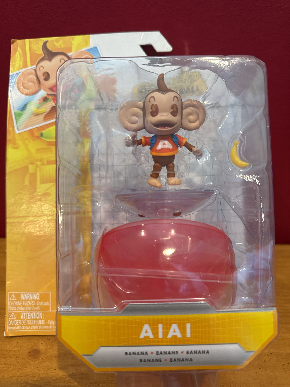 AKKS Pacific Super Monkey Ball AiAi Action Figure with Ball & Banana New in Package 2.5"