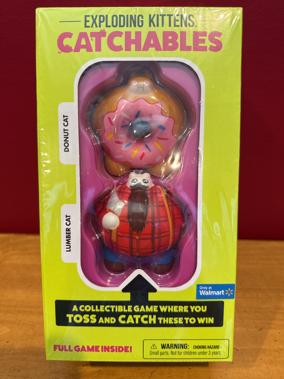 Exploding Kittens Catchables Donut Cat & Lumber Cat Toss-and-Catch Game New in Package