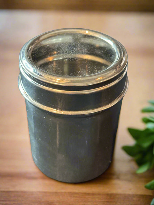 Stainless Steel Canister Spice Jar Cylinder Container With Clear Lid 4" Tall