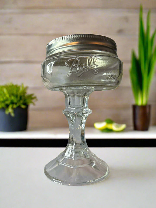 Rednek Martini Glass Made From Mason Jar 6.25" Tall