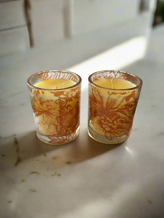 Pair of Jungle Animals Elephant, Zebra, Parrot, Flowers Candles 3" Tall New