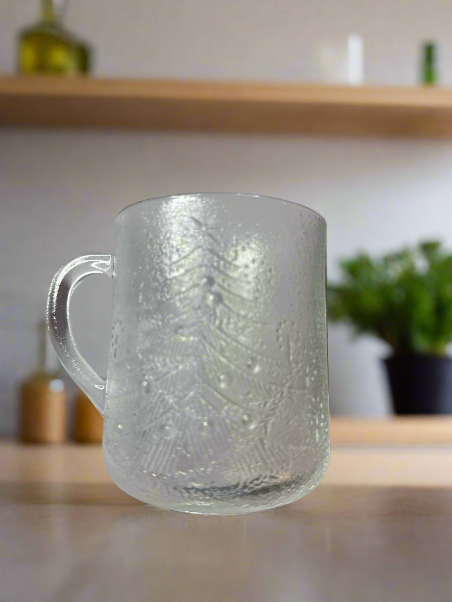 Christmas Tree Mug Duralex Les Verreries De Saint Gobain Embossed Glass Mug