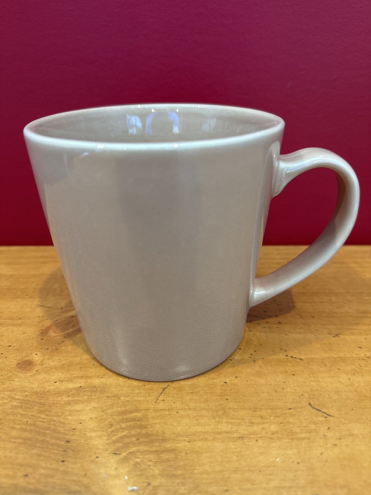 Meritage Taupe Reactive Glaze Stoneware Mug, 18 oz New 4 1/8" Tall