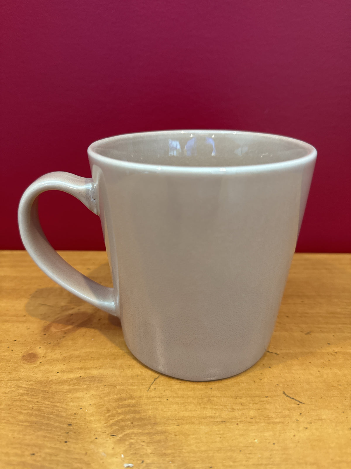 Meritage Taupe Reactive Glaze Stoneware Mug, 18 oz New 4 1/8" Tall