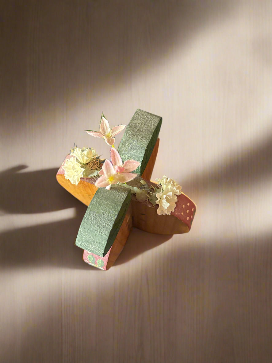 Wooden Apple Shaped Home Decor 6" Tall