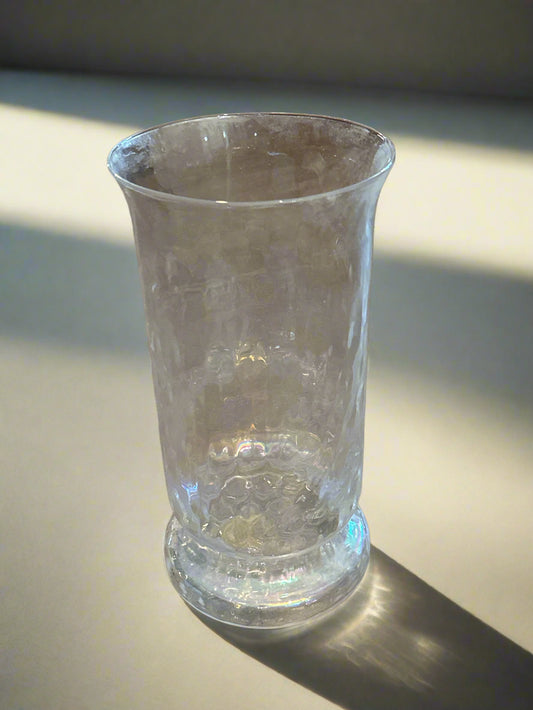 Wide Mouth Clear Glass Transluscent Vase 7.5" Wide x 15" Tall