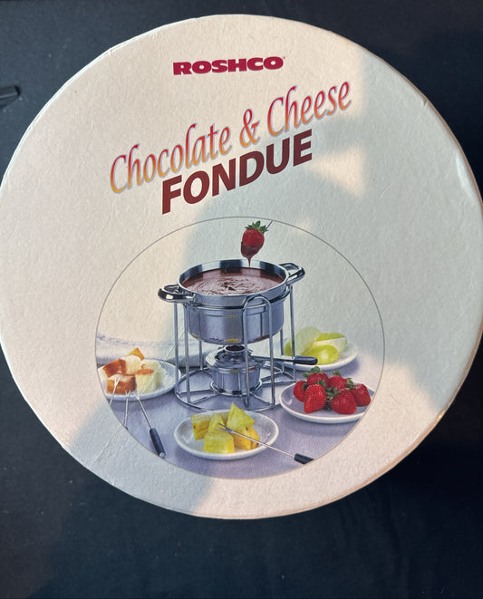Roshco Chocolate & Cheese Fondue 10 Piece Set Stainless Steel