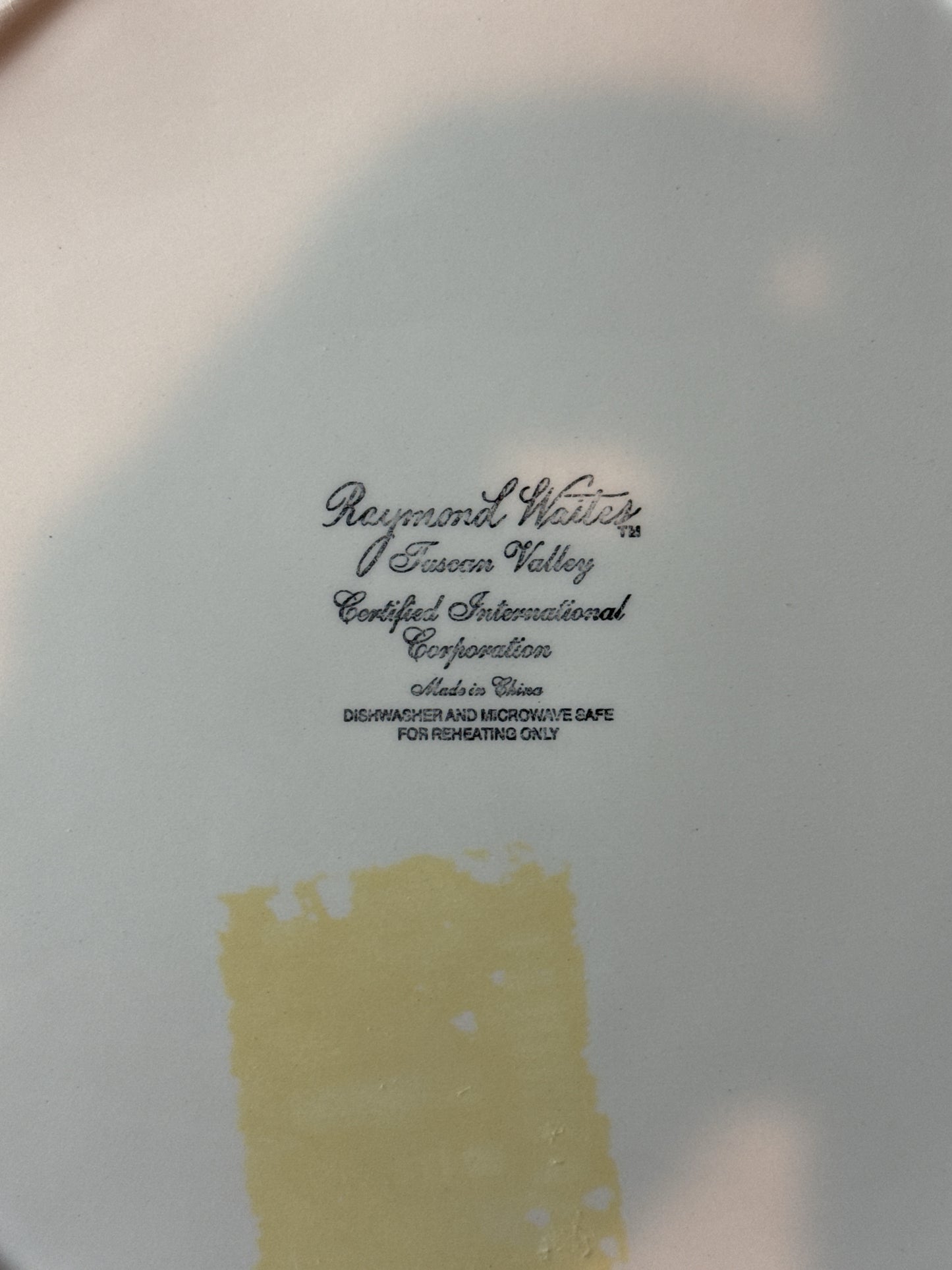 Raymond Waites Certified International 11" Square Platter Tuscan Valley Vintage