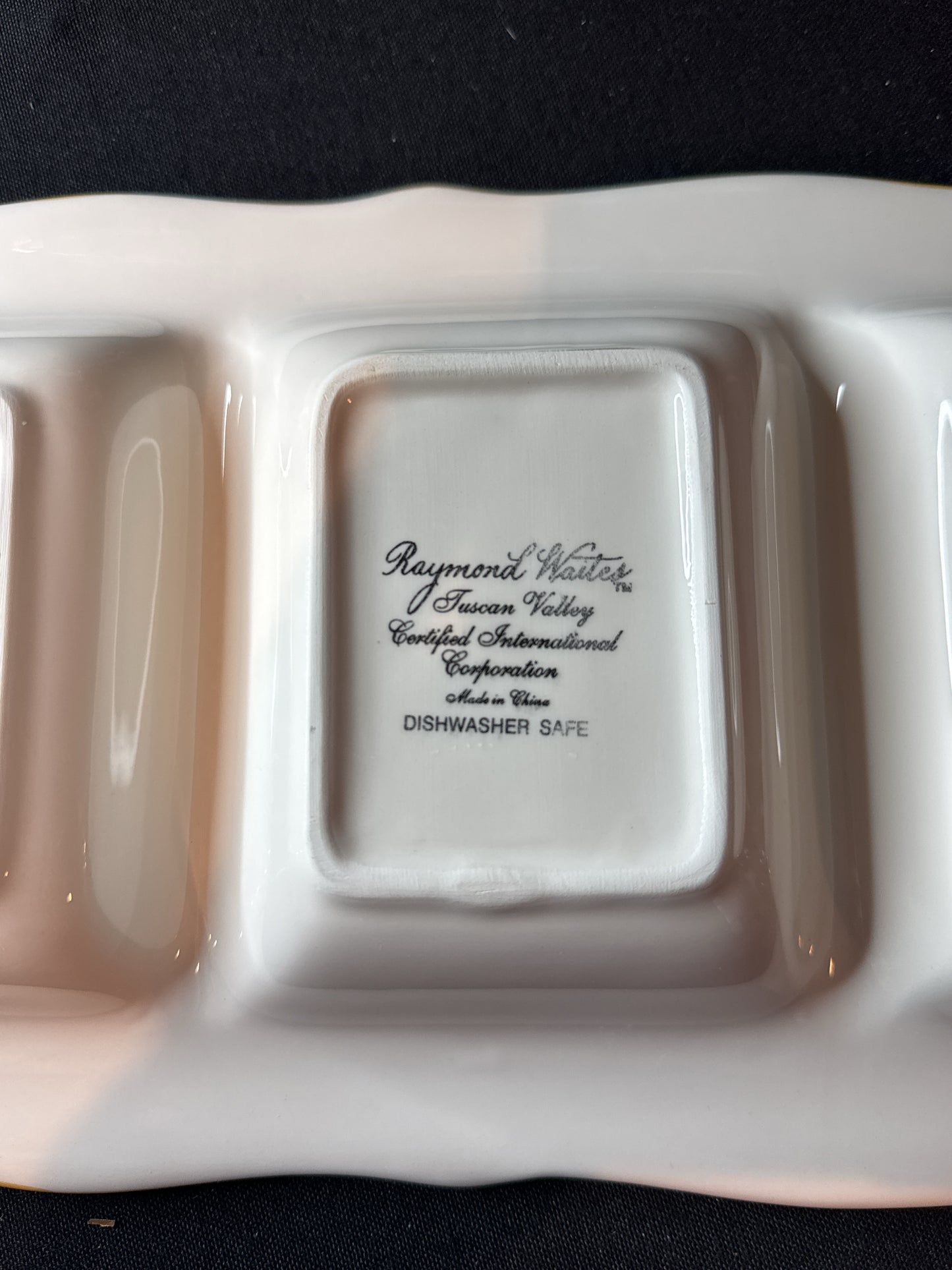 Raymond Waites Tuscan Valley Certified International Corporation 19" Divided Serving Dish
