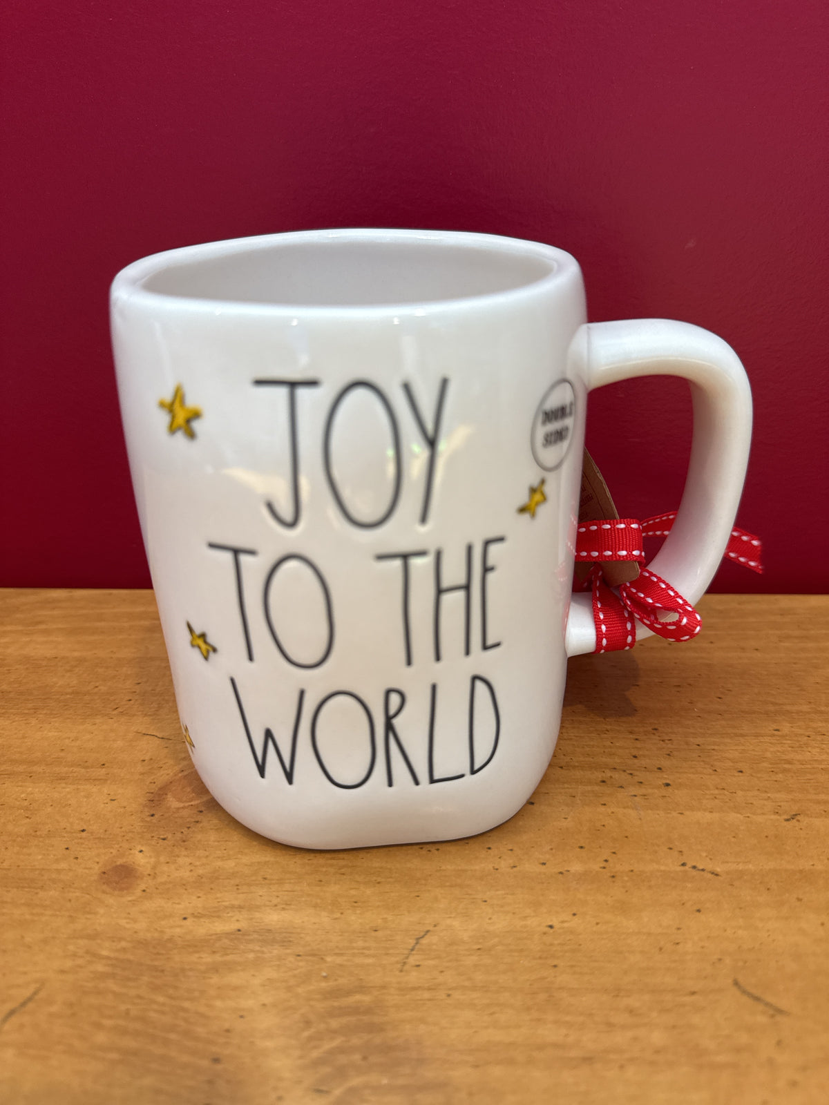 Rae Dunn “Joy to the World” Santa Christmas Mug by Magenta New 4 7/8" Tall