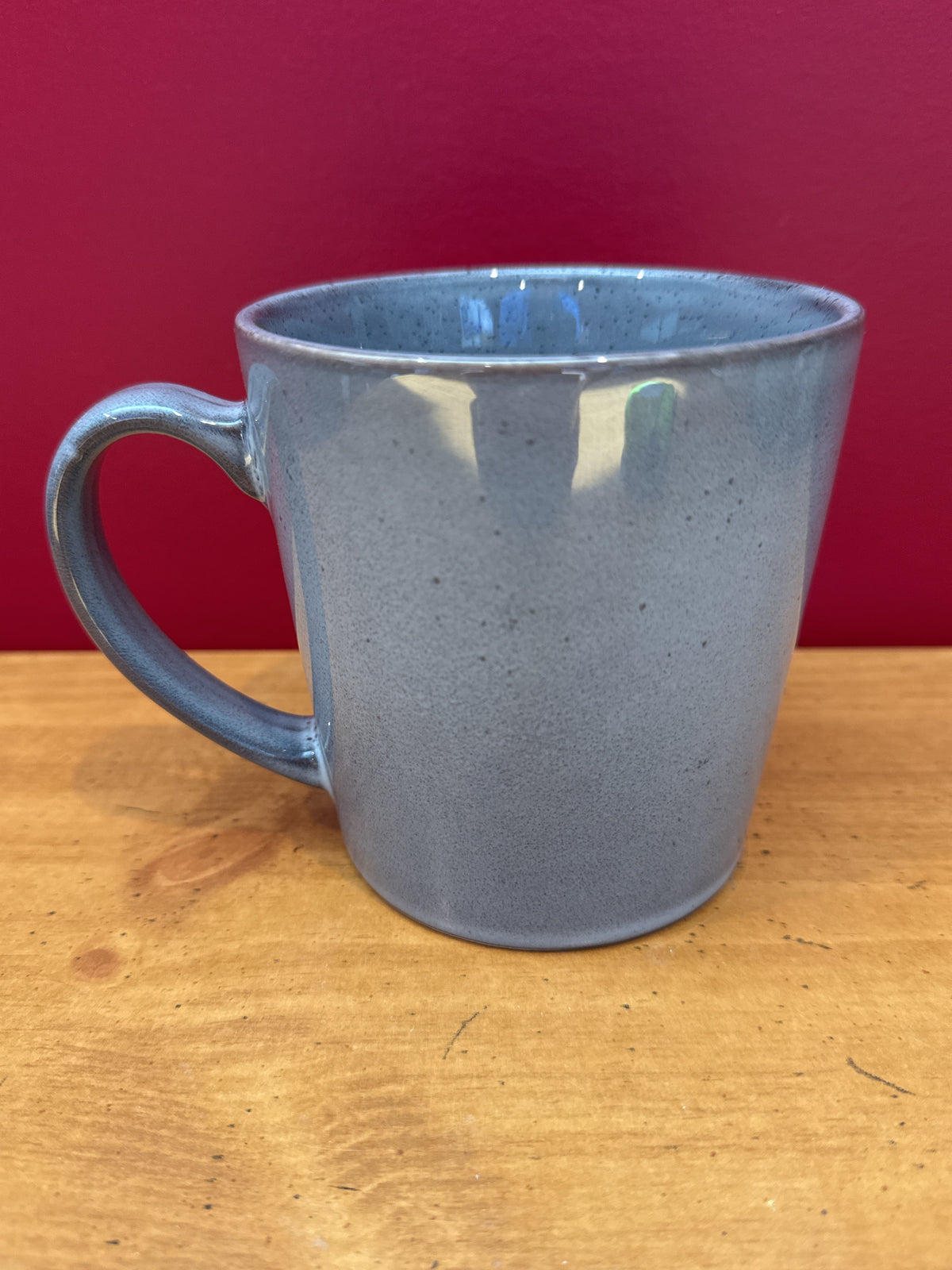 Meritage Blue-Gray Speckled Coffee Mug New 4.25" Tall