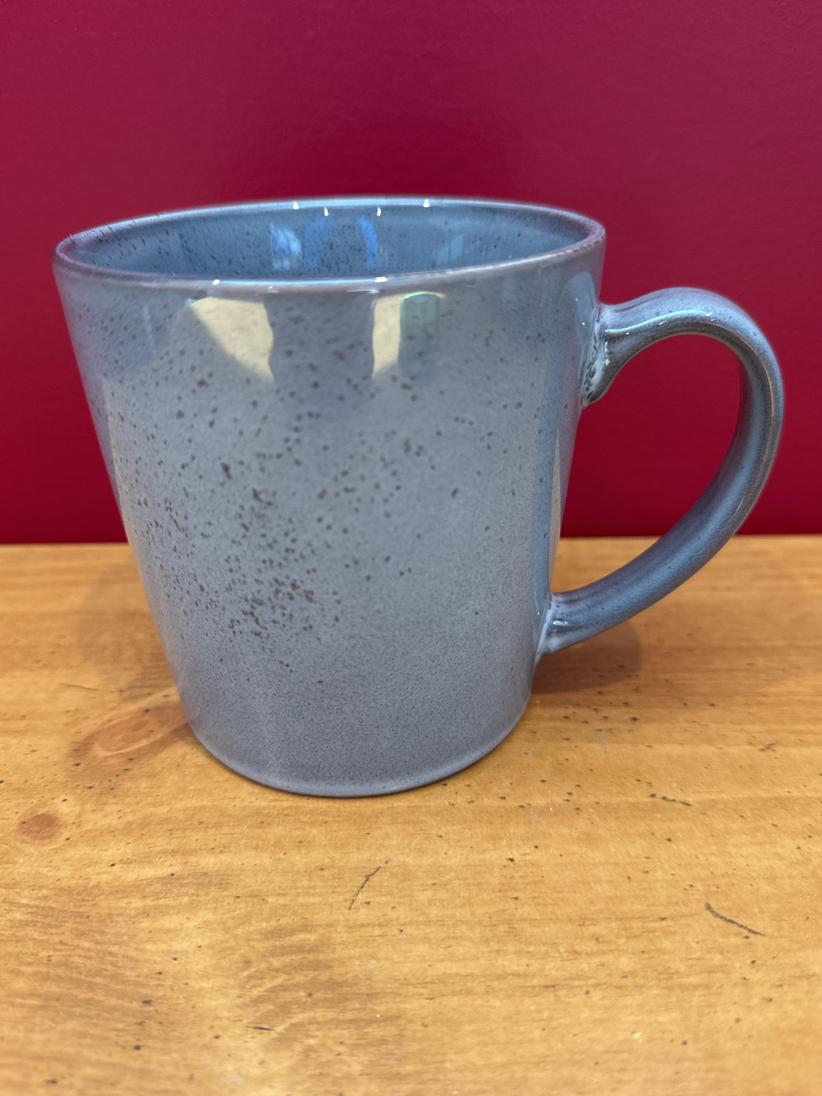 Meritage Blue-Gray Speckled Coffee Mug New 4.25" Tall