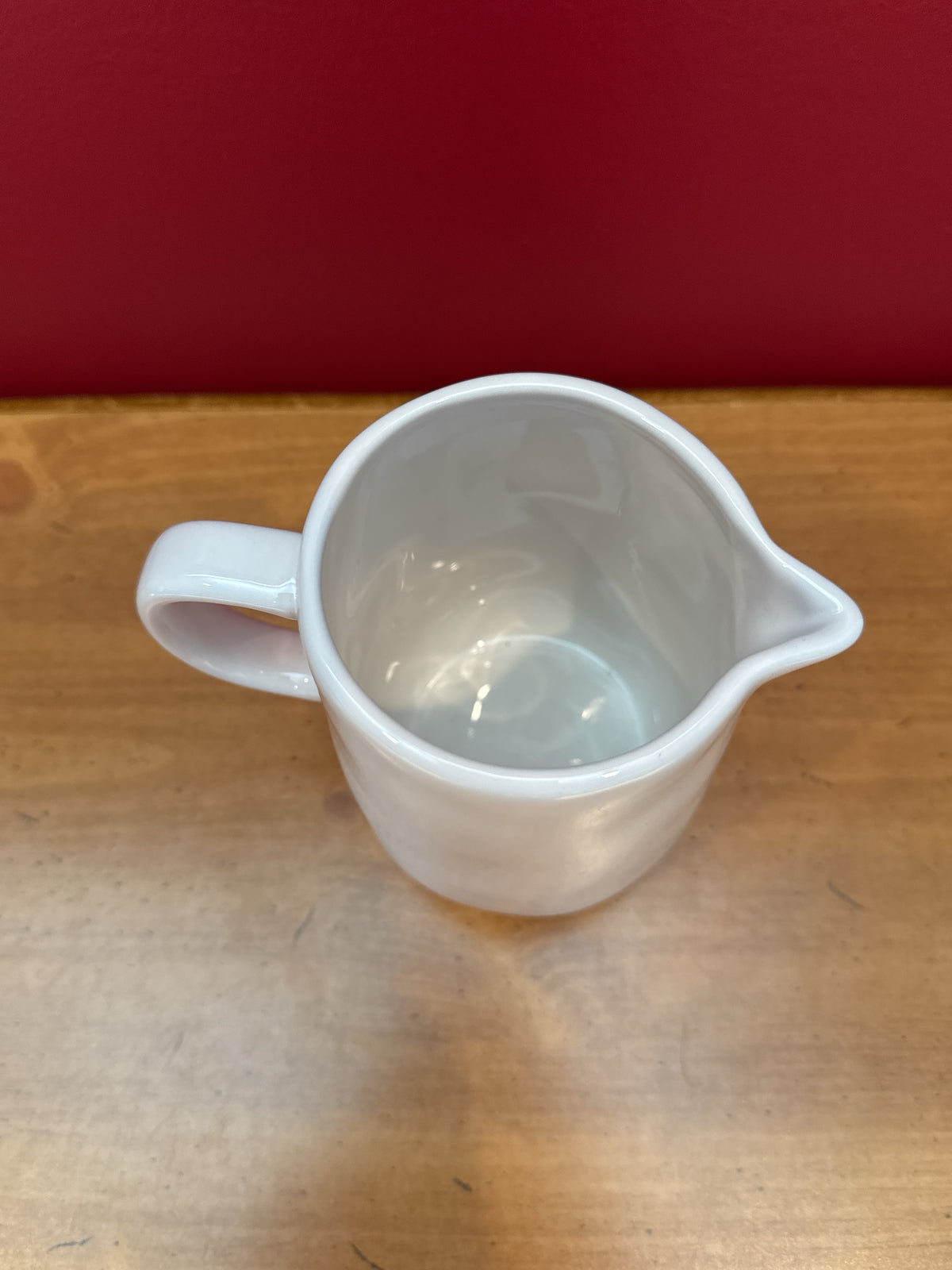 Rae Dunn “SANTA” White Christmas Pitcher/Creamer with Red Lettering New 4 7/8" Tall