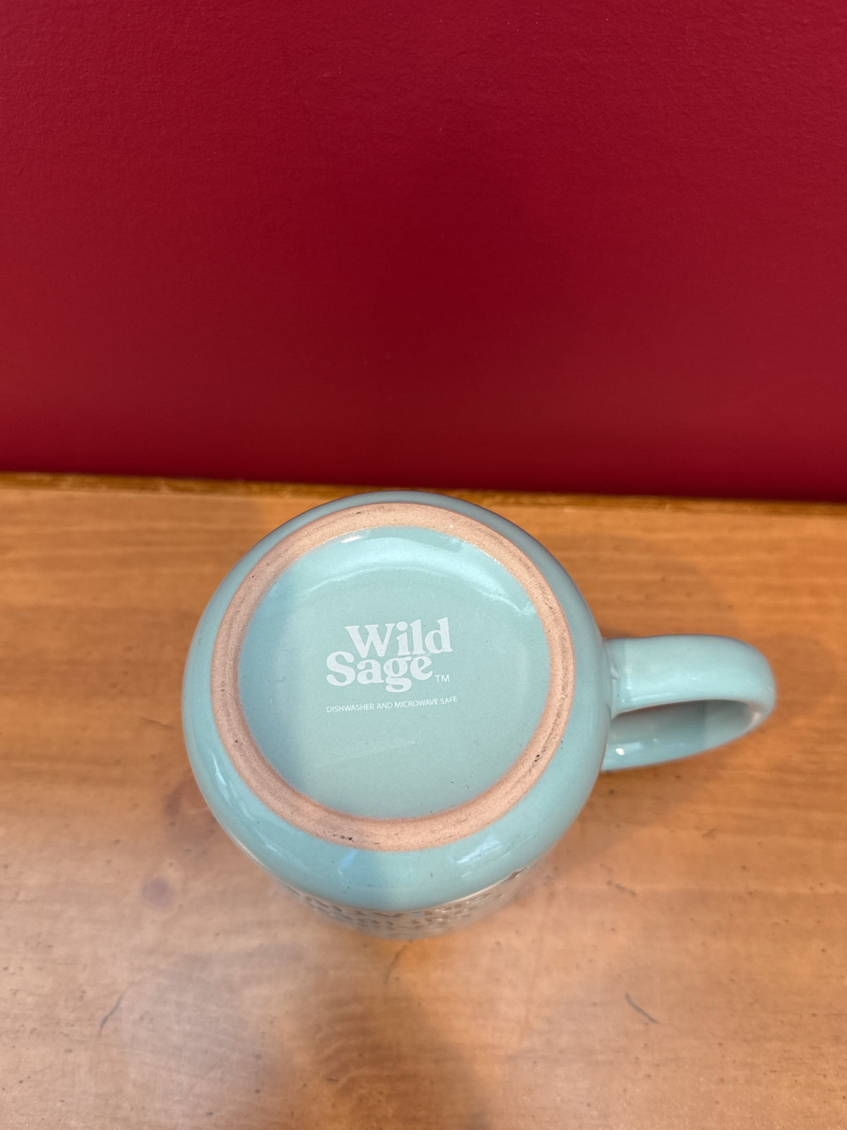 Wild Sage Leo Zodiac Mug, Aqua “Leader Confident Creative” Design New 3 7/8" Tall