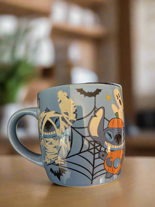 Disney Lilo & Stitch Halloween Costumes Blue Black Coffee Cup Mug 4" Tall 18oz New