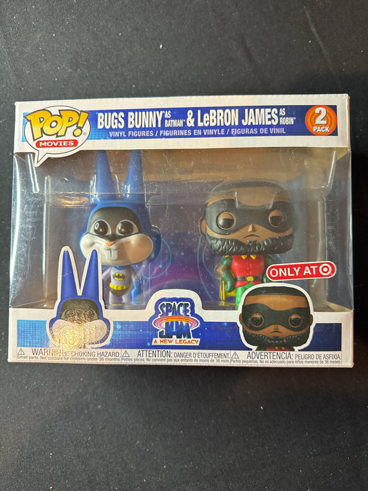 Funko Pop! Movies Space Jam Bugs Bunny as Batman & LeBron James as Robin 2 Pack