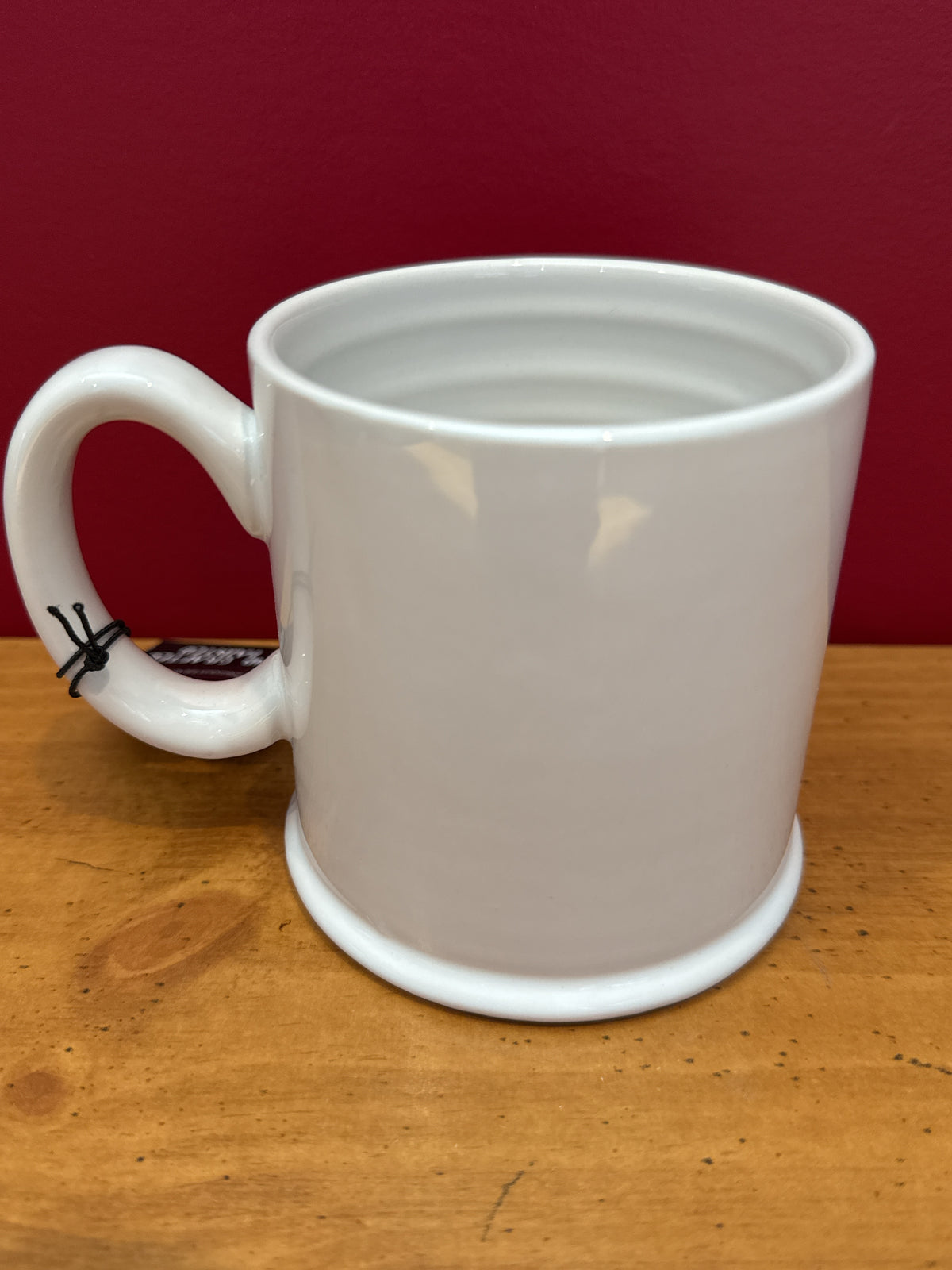 The Old Pottery Company Taupe Bee Mug, Hand Crafted & Painted New 3.75" Tall